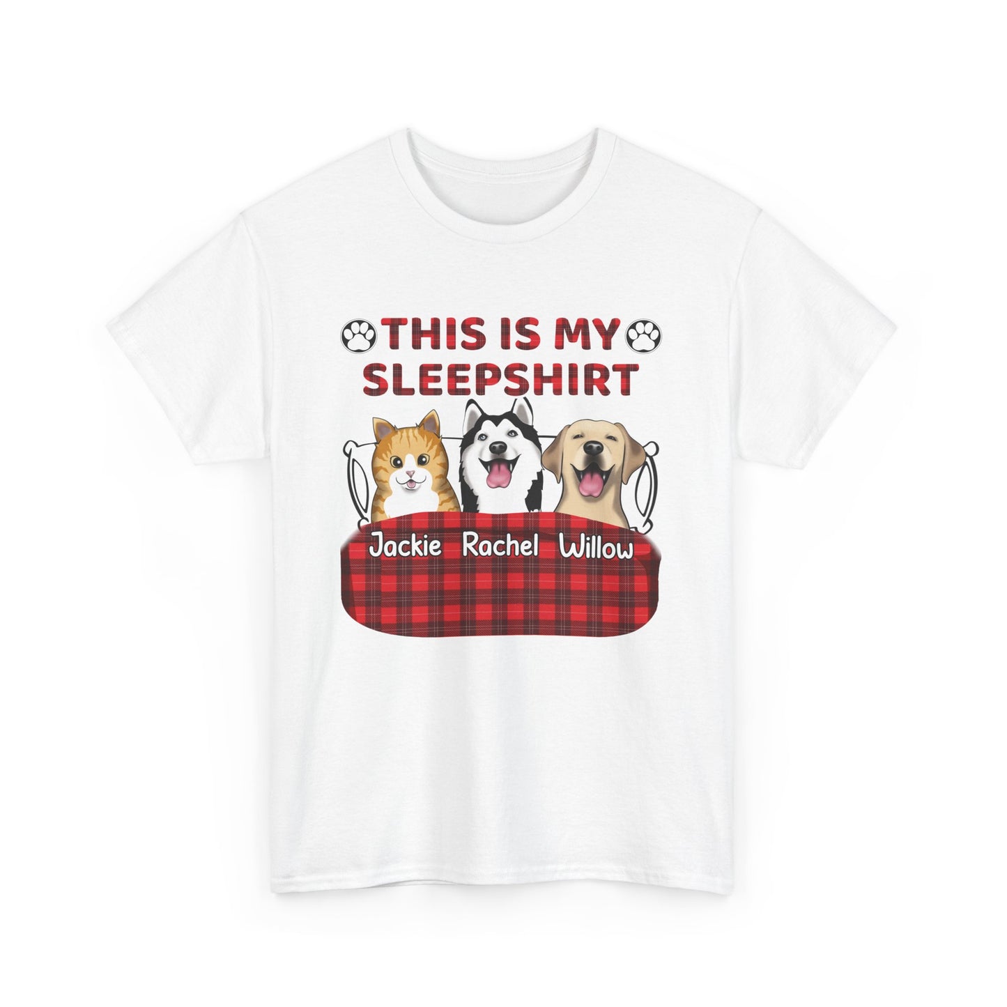 This Is My Sleepshirt Cartoon Pets Personalizable Custom Unisex T-Shirt