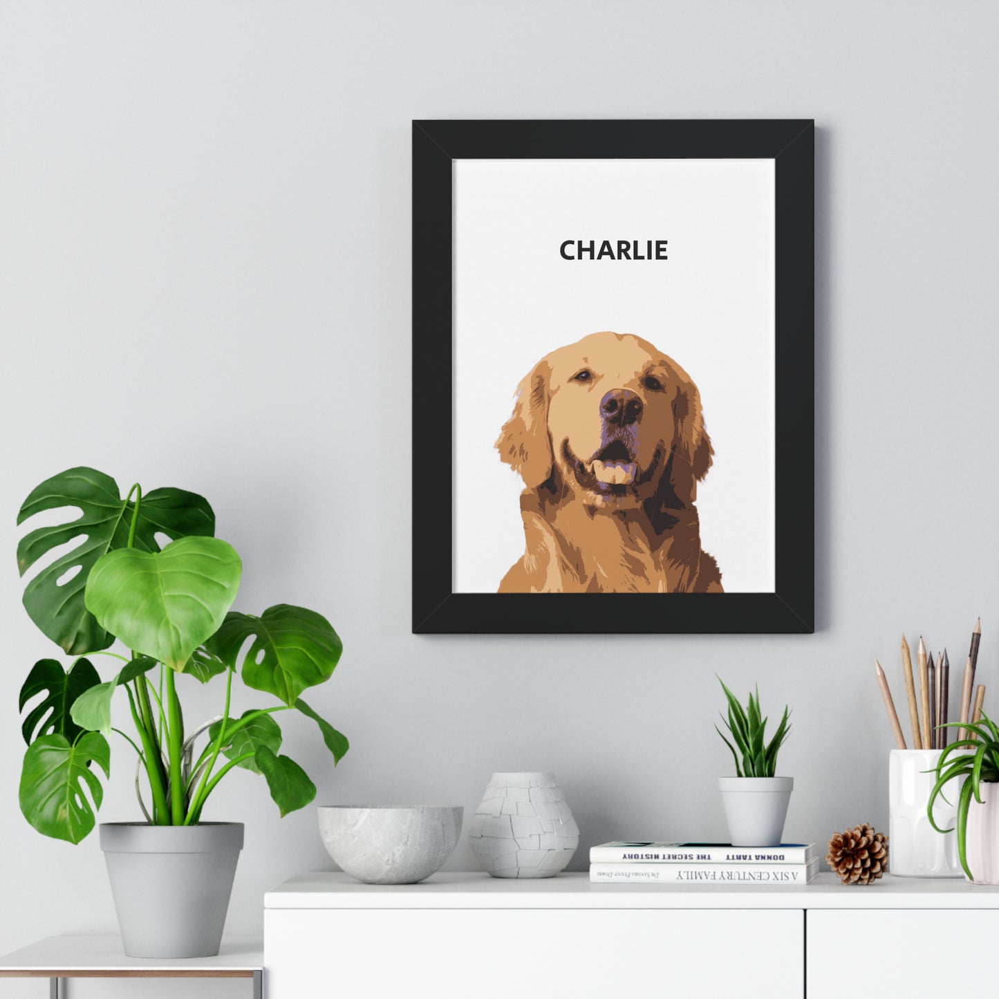 Custom Personalizable Pet Framed Vertical Poster