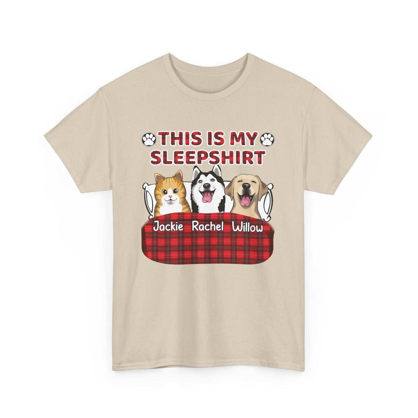 This Is My Sleepshirt Cartoon Pets Personalizable Custom Unisex T-Shirt