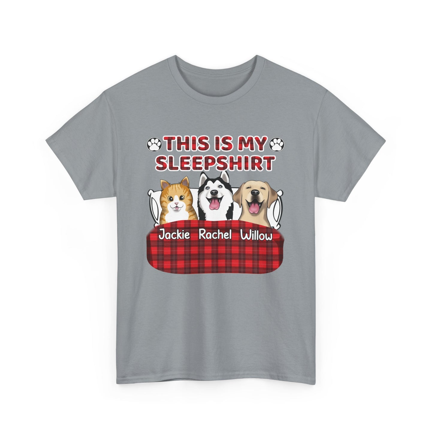 This Is My Sleepshirt Cartoon Pets Personalizable Custom Unisex T-Shirt