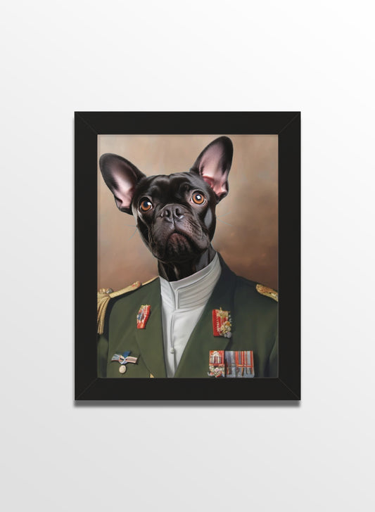 Lieutenant General Custom Dog Poster Frame