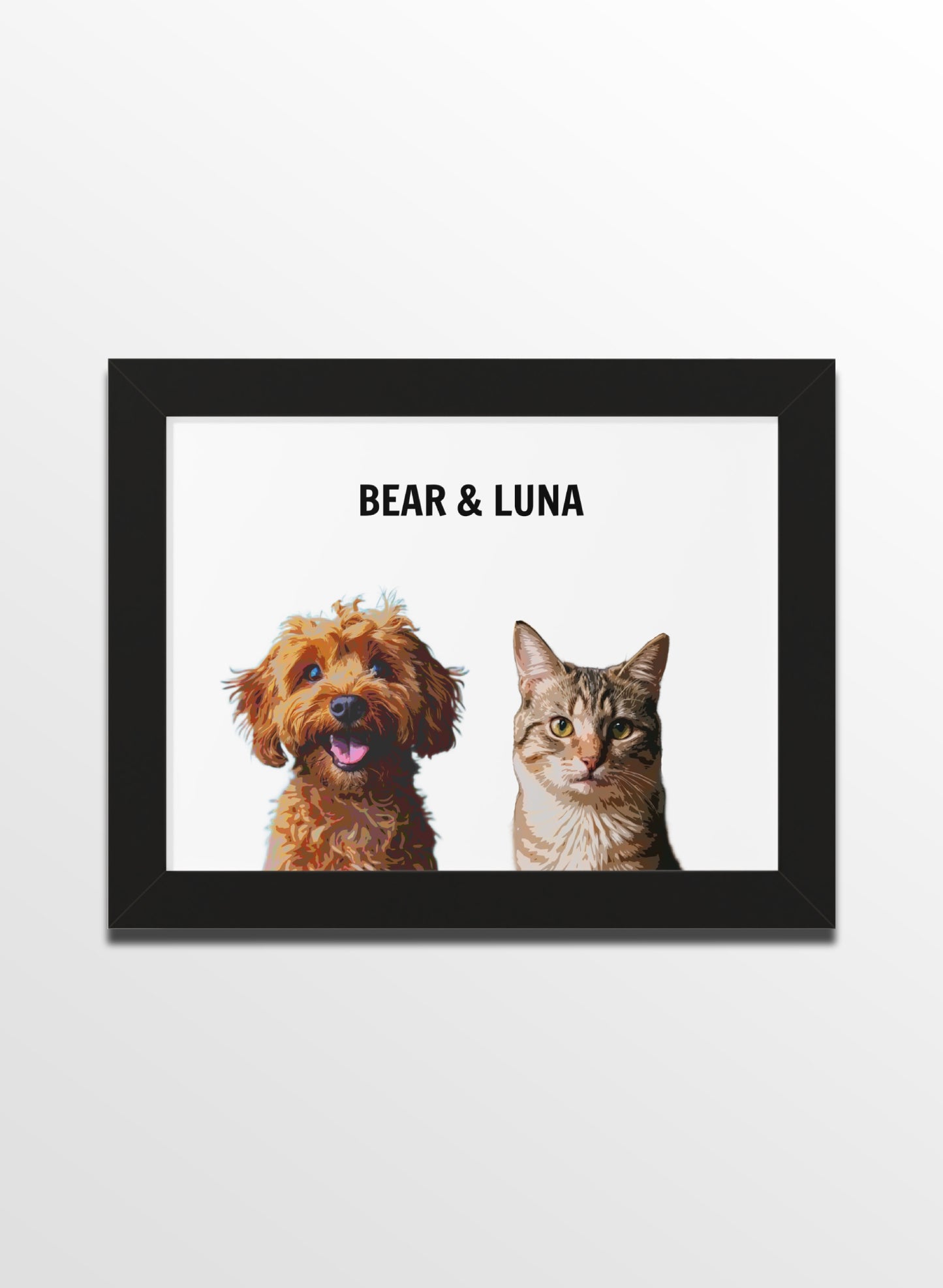 Custom Personalizable Pet Framed Horizontal Poster