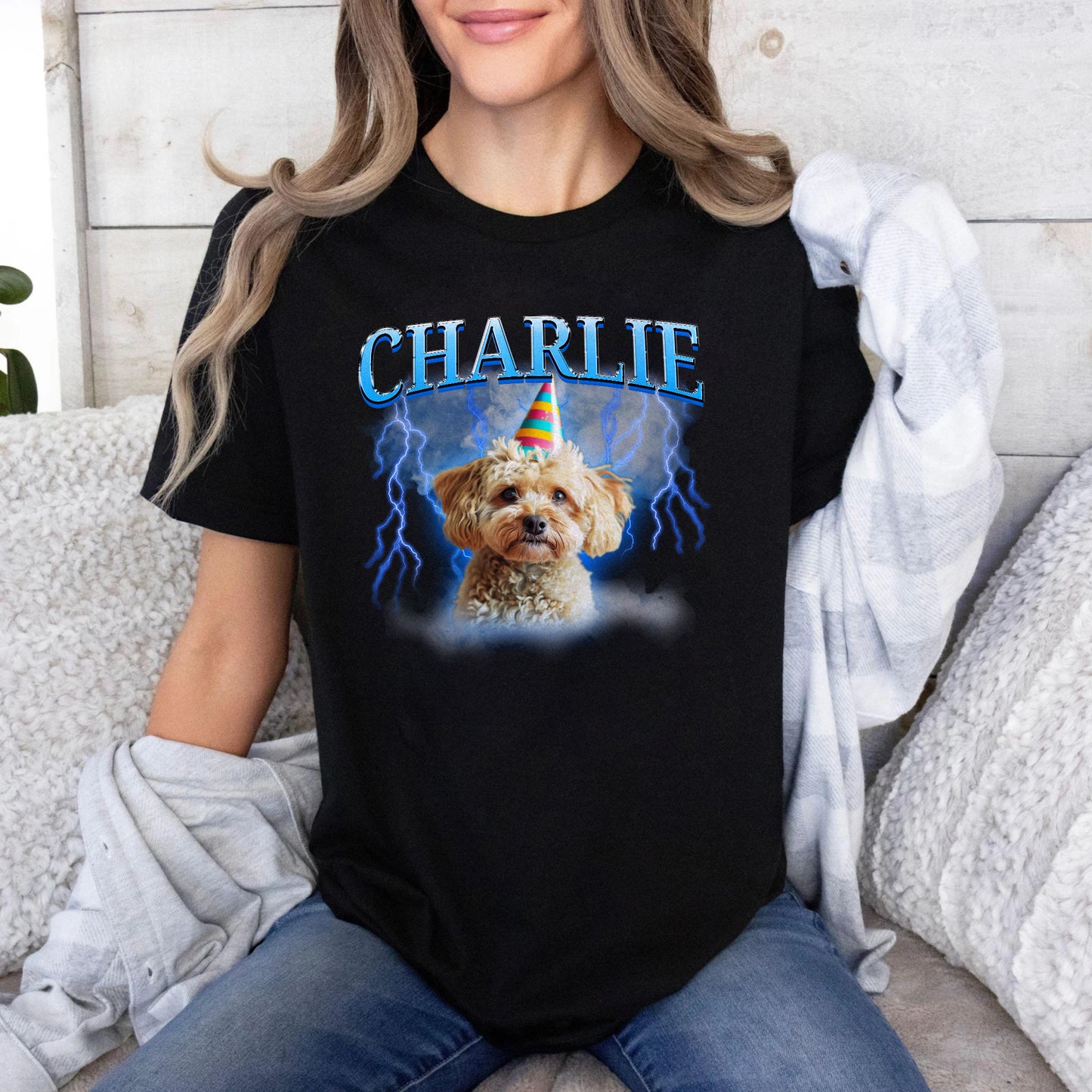 Custom Personalized Pet Face Unisex T-Shirt