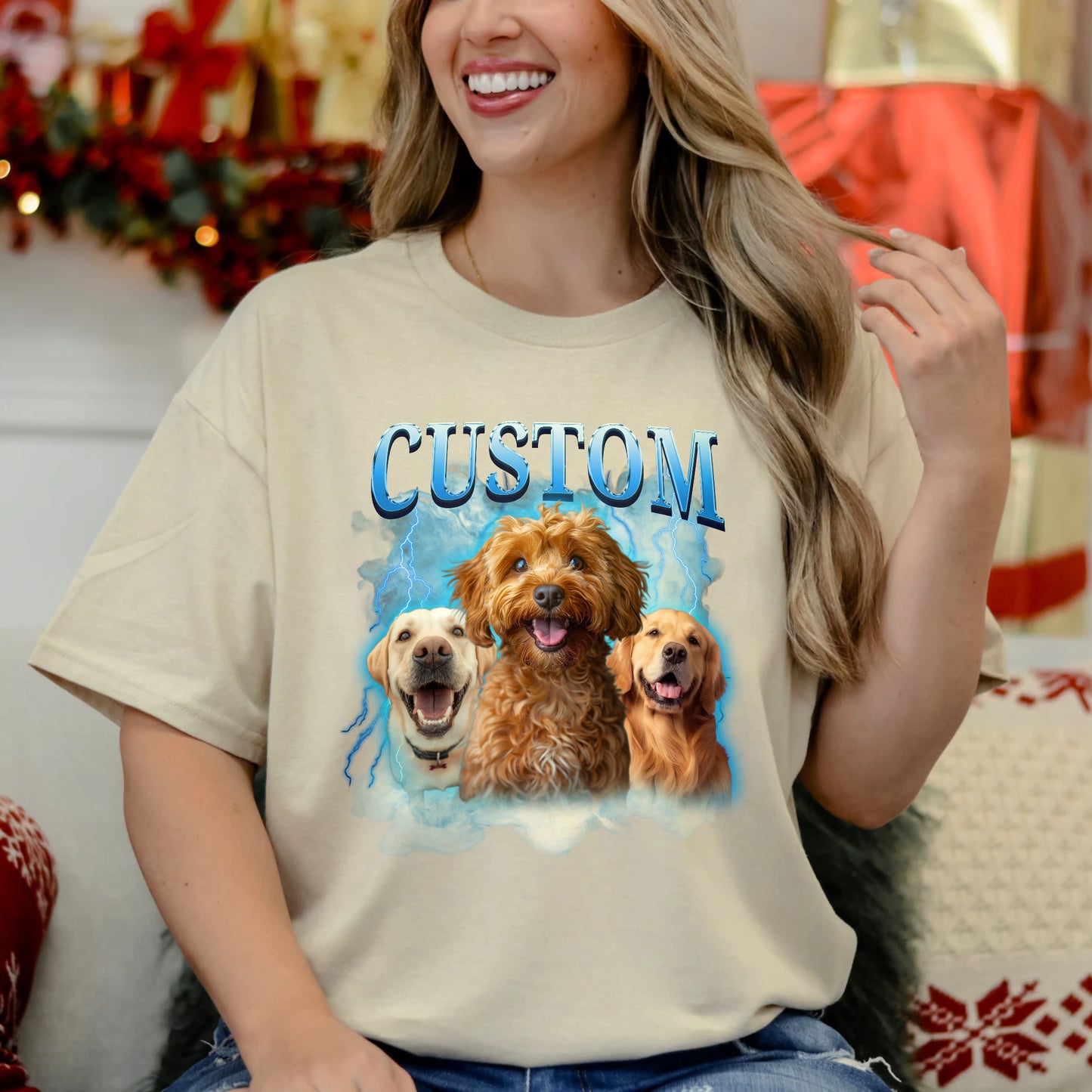 Custom Personalized Pet Face Unisex T-Shirt