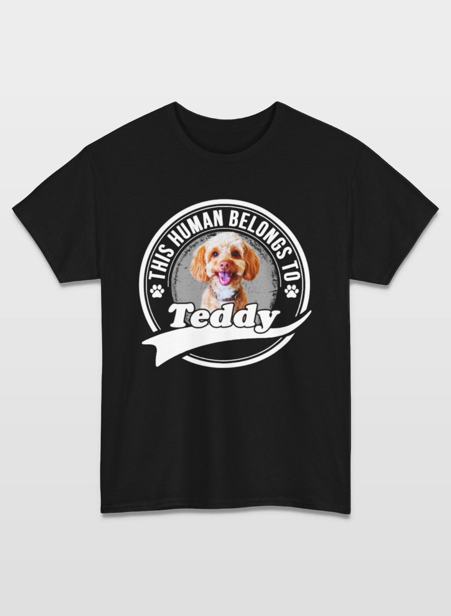 This Human Belongs To Dog - Dog Lover Personalized Custom Unisex Tee